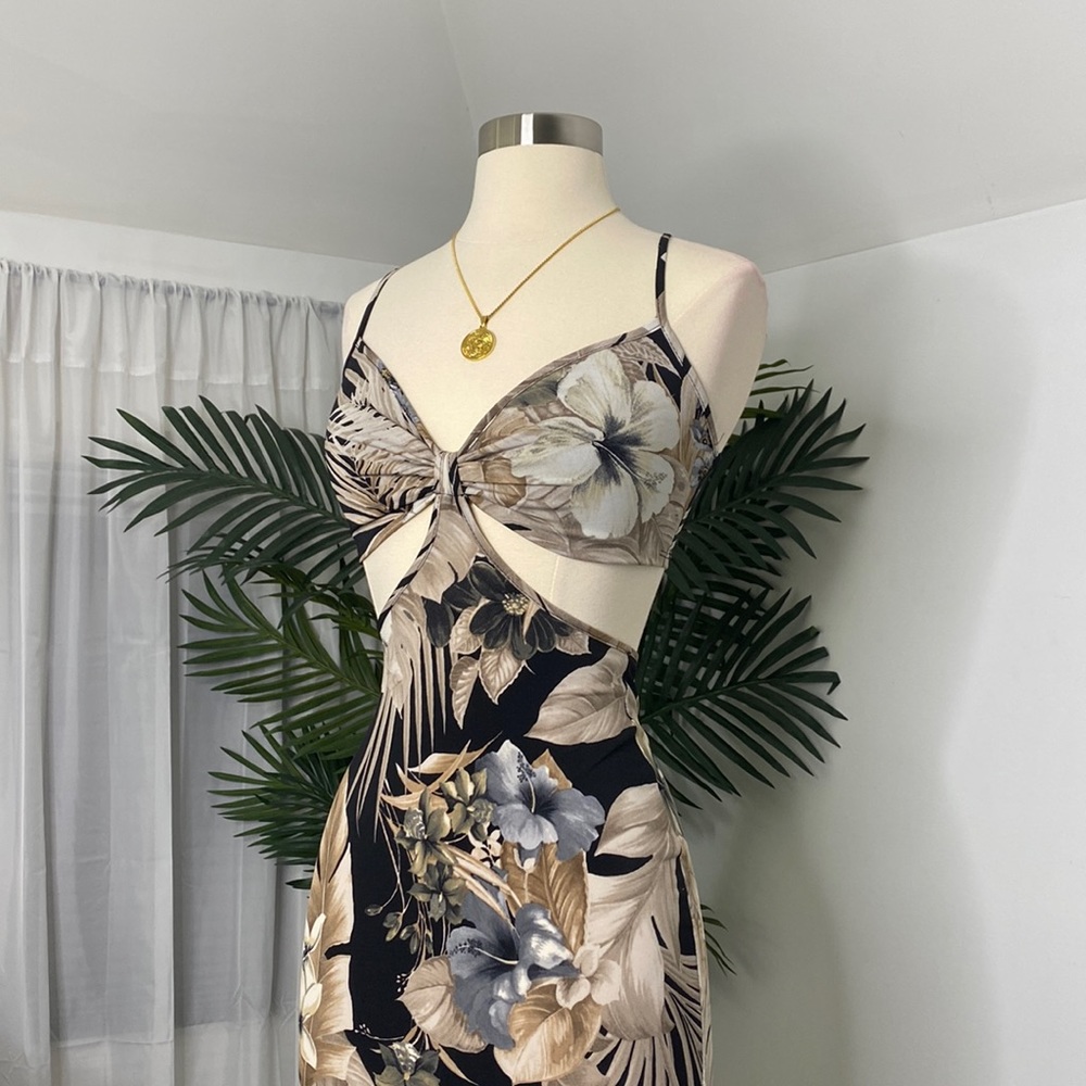 Windsor Black Floral Cutout Maxi Dress